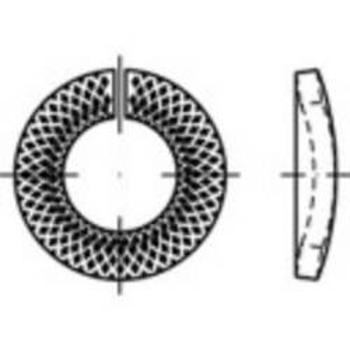 Podložka pérová TOOLCRAFT 159463, vnitřní Ø: 10 mm, pružinová ocel, 500 ks