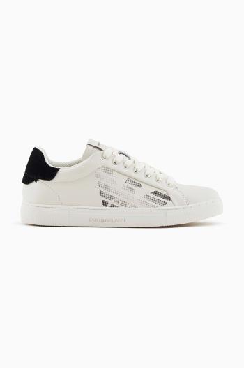 Kožené sneakers boty Emporio Armani béžová barva, X3X146 XR098 N480