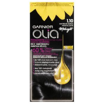 Garnier Olia 50 g barva na vlasy pro ženy 1,10 Black Sapphire na barvené vlasy; na všechny typy vlasů