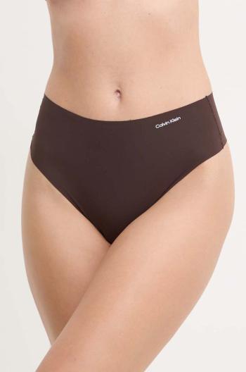 Tanga Calvin Klein Underwear hnědá barva, 000QD3864E