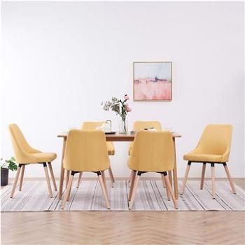 Jídelní židle 6 ks žluté textil (277030)