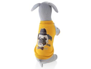 Vsepropejska Fitz mikina pro psa s potiskem Barva: Žlutá, Délka zad (cm): 30, Obvod hrudníku: 37 - 40 cm