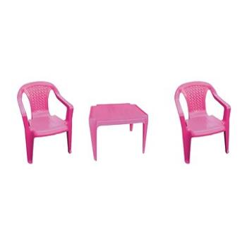 IPAE - sada růžová 2 židličky a stoleček (8595105770047)