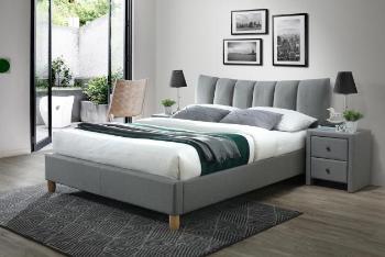 SANDY 2 čalouněná postel 160x200, bílá eko kůže