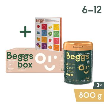 Beggs 2 pokračovací mléko 2,4 kg (3x800 g), box+ pexeso