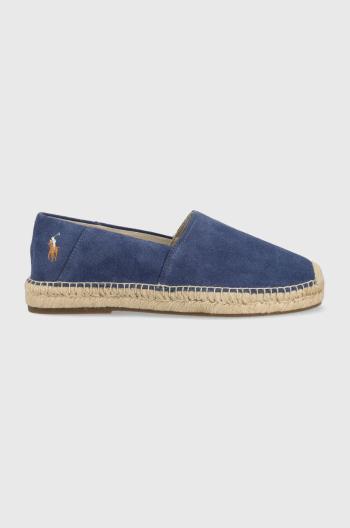 Semišové espadrilky Polo Ralph Lauren CEVIO tmavomodrá barva