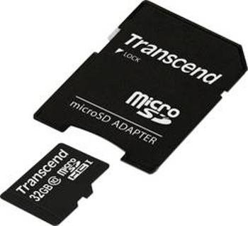 Paměťová karta microSDHC, 32 GB, Transcend Premium, Class 10, UHS-I, vč. SD adaptéru