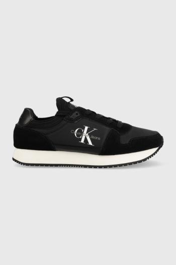 Sneakers boty Calvin Klein Jeans Ym0ym00553 Runner Sock Laceup Ny-lth černá barva