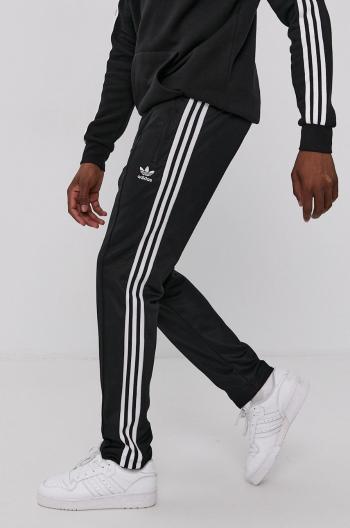 Kalhoty adidas Originals H09115 pánské, černá barva, hladké