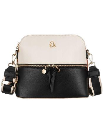 Lulucastagnette bílo-černo-oranžová crossbody kabelka se širokým popruhem vel. ONE SIZE