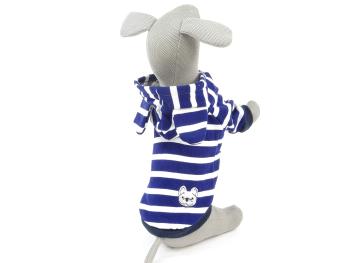 Vsepropejska Frbul mikina s kapucí pro psa Barva: Modrá, Délka zad (cm): 26, Obvod hrudníku: 34 - 40 cm