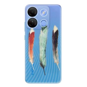 Odolné silikonové pouzdro iSaprio - Three Feathers - Infinix Smart 7