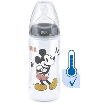 NUK FC+ láhev Mickey s kontrolou teploty 300 ml, šedá (BABY3514a)