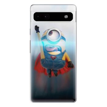 Odolné silikonové pouzdro iSaprio - Mimons Superman 02 - Google Pixel 6a 5G