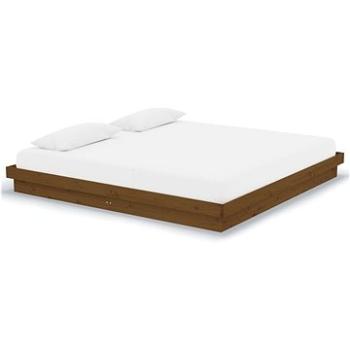 Rám postele medově hnědý masivní dřevo 200 × 200 cm, 819930 (819930)