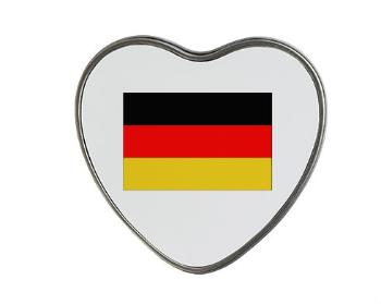 Plechová krabička srdce Německo