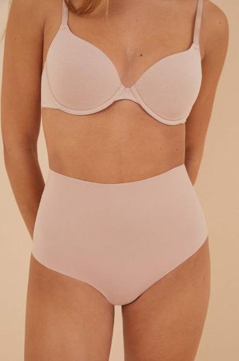 Tvarující kalhotky women'secret SHAPEWEAR MICRO THERMO-REGULATING béžová barva, 5182790