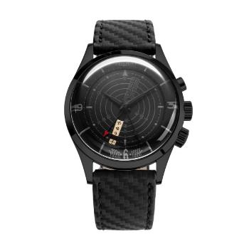 Vulcain Nautical Heritage - Full Black - Black Carbon Leather Strap