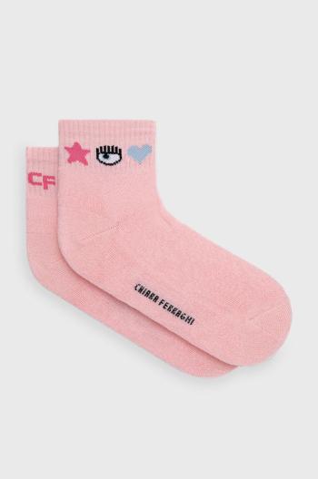 Ponožky Chiara Ferragni dámské, růžová barva