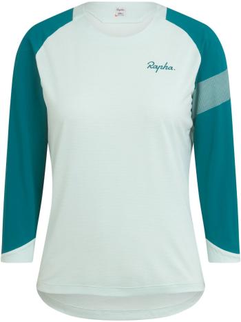 Rapha Women's Trail 3/4 Sleeve Jersey - egg shell/blue green M