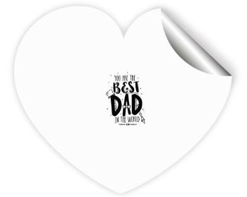 Samolepky srdce - 5 kusů The best dad in the world