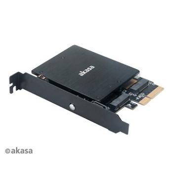 AKASA M.2 PCIe SSD a M.2 SATA SSD ARGB LED adaptér / AK-PCCM2P-03 (AK-PCCM2P-03)