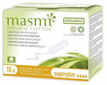Masmi Tampony SUPER PLUS z organické bavlny 15 ks