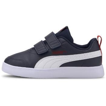 Puma COURTFLEX V2 V PS Dětská volnočasová obuv, tmavě modrá, velikost 32