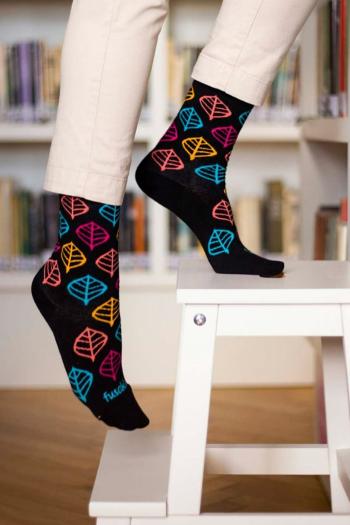 Vícebarevné vzorované ponožky Lipojeseň