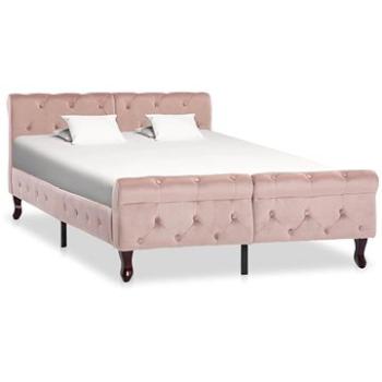 Rám postele růžový samet 120x200 cm (288566)
