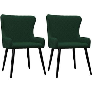 Jídelní židle 2 ks zelené samet (282526)