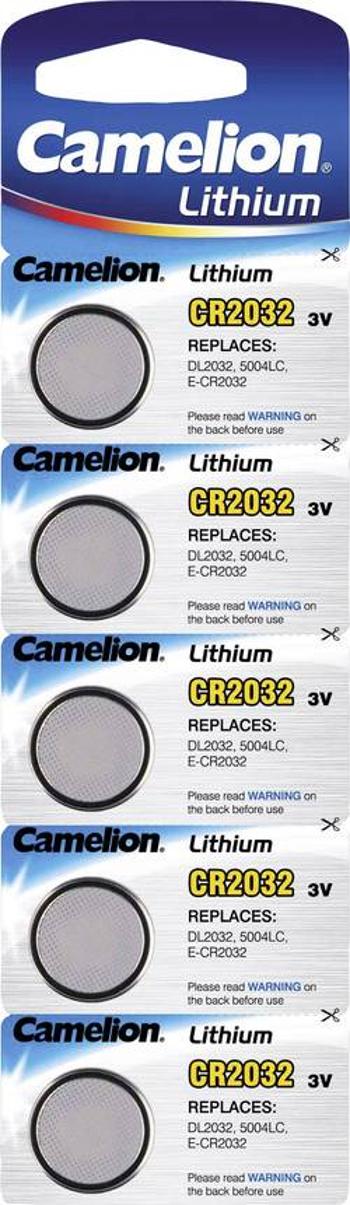 Knoflíkový článek CR 2032 lithiová Camelion CR2032 220 mAh 3 V 5 ks