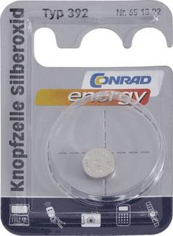 Knoflíková baterie na bázi oxidu stříbra Conrad energy SR41, velikost 392, 45 mAh, 1,55 V