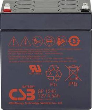 Olověný akumulátor CSB Battery GP 1245 Standby USV GP1245F1, 4.5 Ah, 12 V