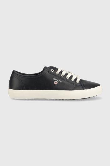 Kožené sneakers boty Gant Pillox tmavomodrá barva