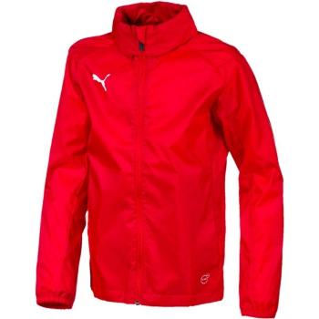 Puma LIGA TRG RAIN JKT CORE JR Dětská bunda, červená, velikost 116