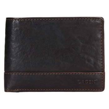 Lagen Pánská peněženka kožená LG 6504/T Tmavě hnědá