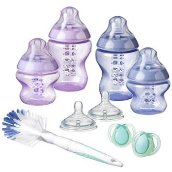 Tommee Tippee sada kojeneckých lahviček C2N s kartáčem Purple (5010415227393)