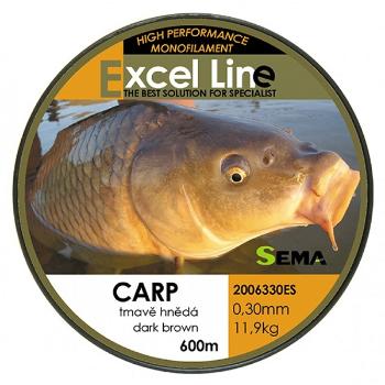 Sema vlasec carp hnědá 600 m-průměr 0,30 mm / nosnost 11,9 kg