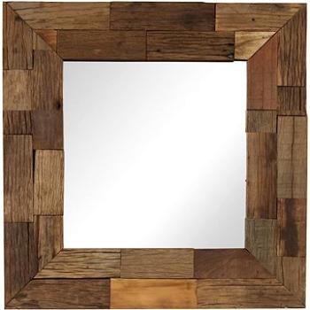 Zrcadlo masivní recyklované dřevo 50 x 50 cm (246304)