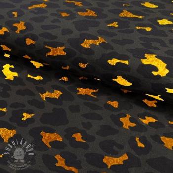 Úplet Golden leopard pattern digital print