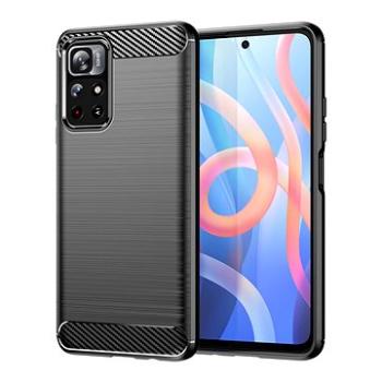 Carbon Case Flexible silikonový kryt na Xiaomi Poco M4 Pro 5G, černý (HUR40069)