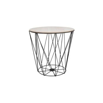 Konferenční stolek 35x35 cm SPRINGOS RINO černý/šedý dub