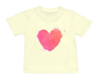 Tričko pro miminko watercolor heart