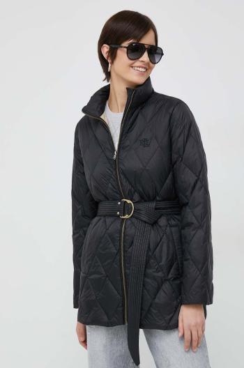 Péřová bunda Lauren Ralph Lauren Dámská, černá barva, přechodná