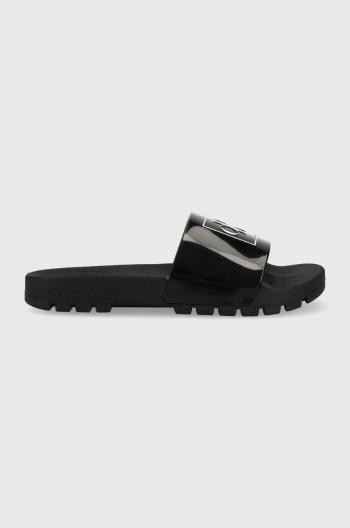 Pantofle Calvin Klein Jeans YW0YW00893 TRUCK SLIDE MONOGRAM RUBBER W dámské, černá barva