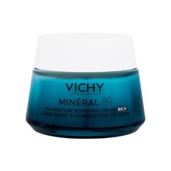 Vichy Minéral 89 72H Moisture Boosting Cream Rich 50 ml denní pleťový krém pro ženy na suchou pleť; výživa a regenerace pleti; na dehydratovanou pleť