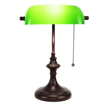 Zelená bankovní lampa tiffany Bank - 26*16*38 cm E27/max 1*40W 5LL-5684
