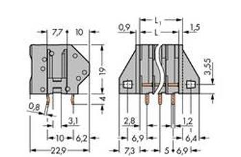 Pružinová svorkovnice WAGO 745-108/000-006, 0.50 mm², Pólů 8, 60 ks