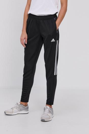 Kalhoty adidas Performance GQ1241 dámské, černá barva, s aplikací